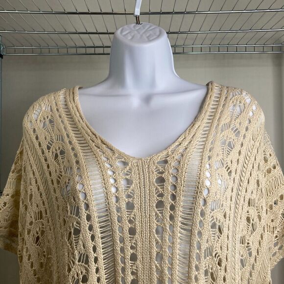 Women’s Crochet Knit Tunic Dress Size S Macrame Resort Vacation Coquette Boho - Picture 5 of 11
